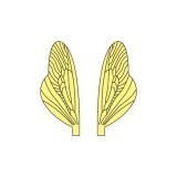 Aripi realiste pentru Caddisfly si Stonefly Epuizata <br /> Galben SPW-2-Y
