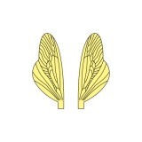 Ailes réalistes des Caddisfly et Stonefly Epuisé  <br /> Jaune SPW-2-Y