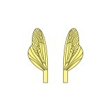 Ailes réalistes des Caddisfly et Stonefly Epuisé  <br /> Jaune SPW-3-Y