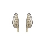 Realistic Mayfly Wings<br /> Brown MW-2-BR 
