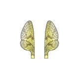 Realistic Mayfly Wings<br /> Yellow MW-1-Y 
