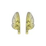 Realistic Mayfly Wings<br /> Yellow MW-1-Y 