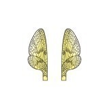 Ailes Réalistes Mayfly <br /> Jaune MW-1-Y 