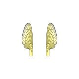 Ailes réalistes Mayfly <br /> Jaune MW-2-Y 