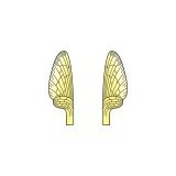 Ali realistiche Mayfly <br /> Giallo MW-2-Y 