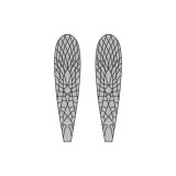Realistic Stonefly Wings <br />Grey SW-1-G