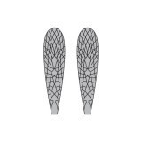 Ali realistiche Stonefly <br /> Grigio SW-1-G